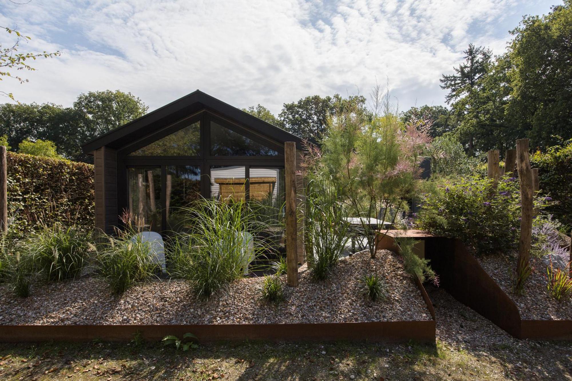Modern Ingericht Chalet Op Groen Park Op De Veluwe Epe Buitenkant foto