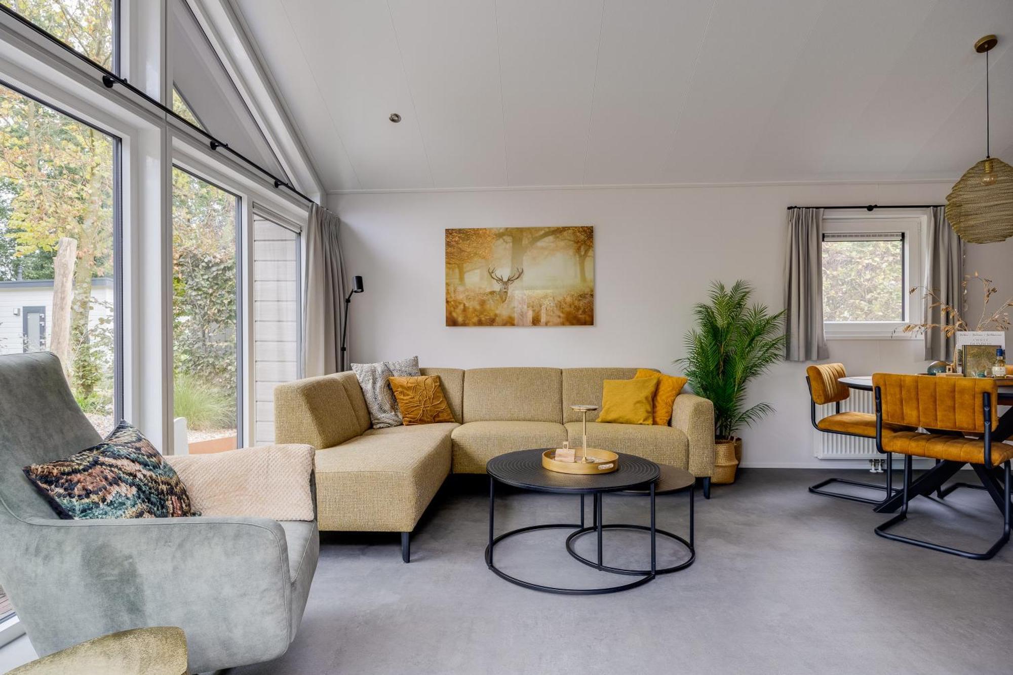 Modern Ingericht Chalet Op Groen Park Op De Veluwe Epe Buitenkant foto